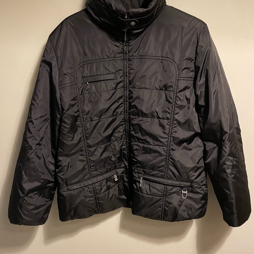 Bogner Black Jacket with Silver Embroidery
